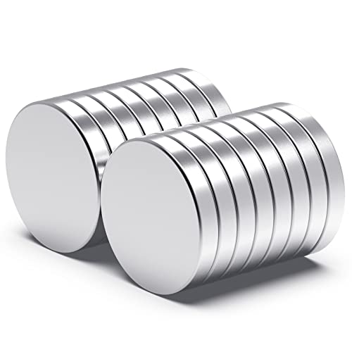 THCMagorilla Strong Neodymium Magnets, Rare Earth Magnets for Crafts, Heavy Duty Magnets, Round Magnets, Small Magnets, 0.79 x 0.12 Inch, 16 PCS
