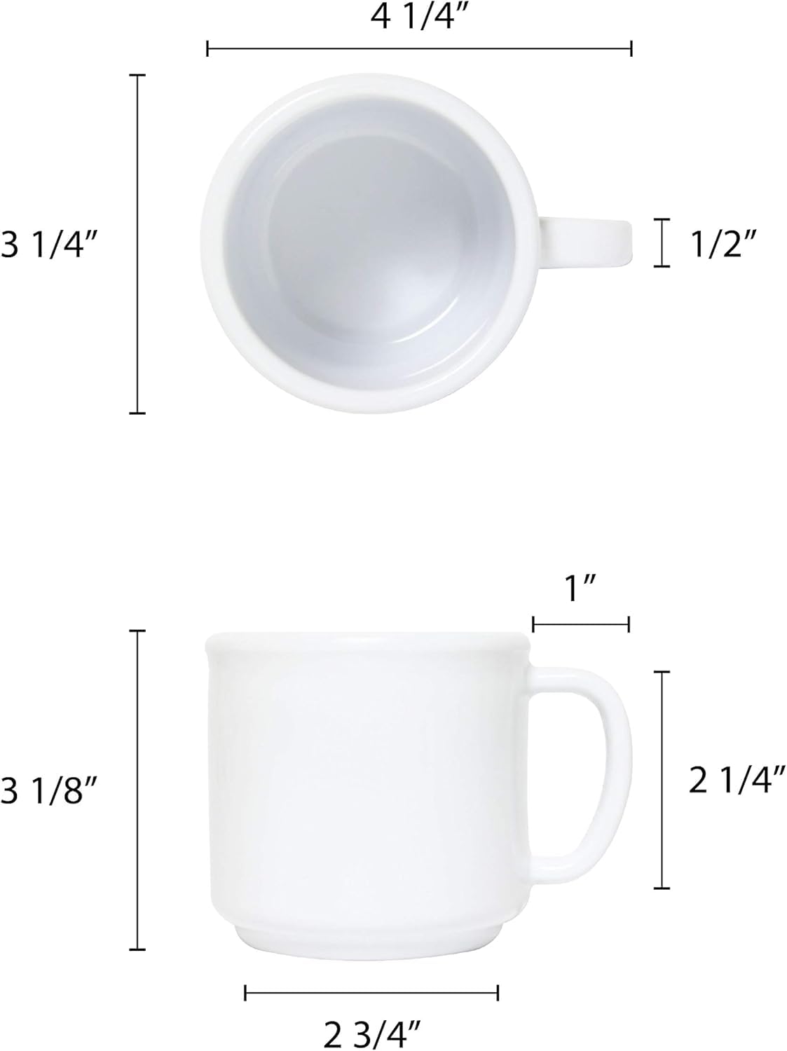 Amazon.com: TrueCraftware- 10 oz Mug Melamine White Color Set of 12-  Dishwasher Safe Break-Resistant Coffee Cup Set Reusable Plastic Cup for  Latte Cappuccino Cocoa Hot Tea Mocha Home Cafe Restaurants : Home