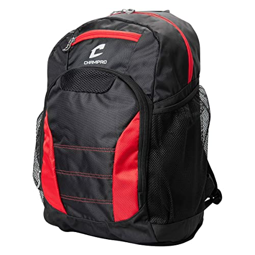 Mochila deportiva de competición de gran capacidad Champro escarlata con base reforzada