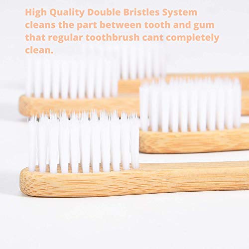 Cozyco Natural Bamboo Toothbrushes, Compostable And Biodegradable Wooden Toothbrush With Soft Nylon Bristles For Sensitive Gums, Vegan And Reusable Toothbrush For Adults And Kids (Pack Of 8) #TOP4