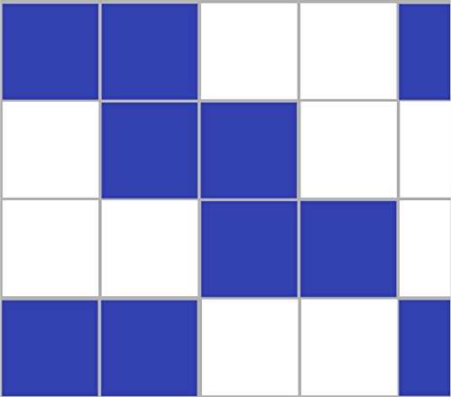 Stickerkoenig Fliesenaufkleber Kacheldekor 10x10cm Badezimmer Küche 40 Stück in glanz Farbe Brillantblau