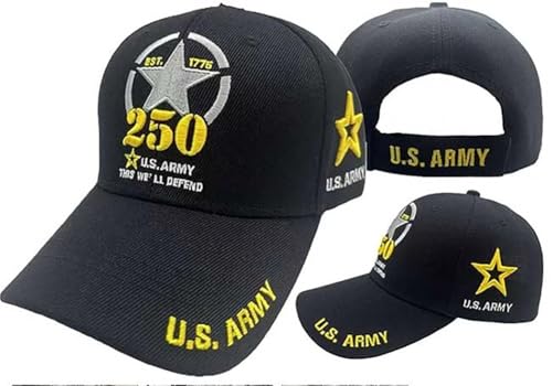 Gorra de béisbol bordada US Army 250º Aniversario miniatura 1