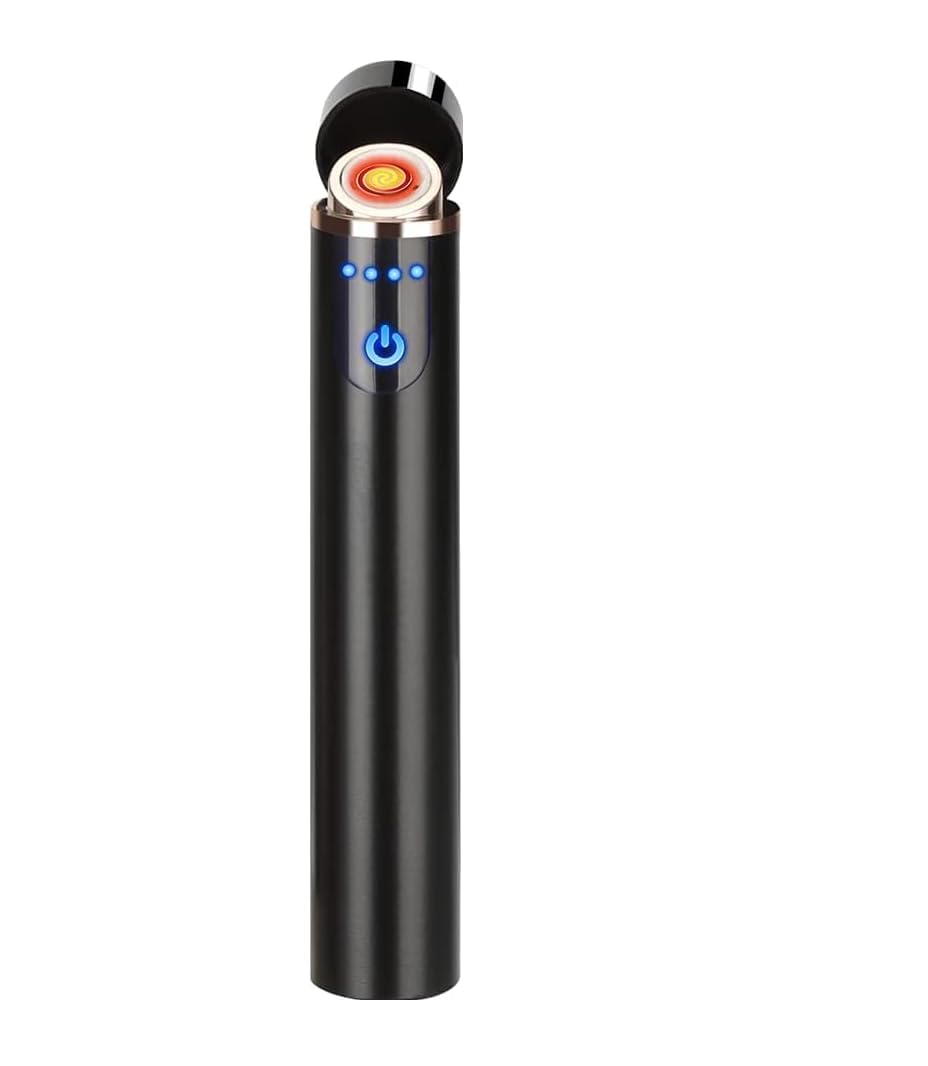 𝐃𝐫𝐮𝐦𝐬𝐭𝐨𝐧𝐞 𝟏𝟓 𝐘𝐞𝐚𝐫𝐬 𝐖𝐚𝐫𝐫𝐚𝐧𝐭𝐲 Dual Arc USB Rechargeable Windproof Lighter | Touch Sensor Plasma Lighter with LED Power Display, Auto-Off Safety, Flameless & Portable Design-picture-15