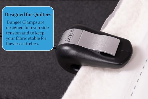 Grace Bungee Clamps | Fabric Clamps for Frame Quilting | Fabric Bungee Clips for Quilting Frame | Compatible with All Grace Frames | Long Arm & Frame Quilt Clips by The Grace Company - Used condition - US$37.96