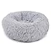 Cama para gatos Cama redonda para mascotas para perros pequeños, medianos y mascotas, abrazador de rosquilla mullido para base antideslizante impermeable, lavable a máquina L