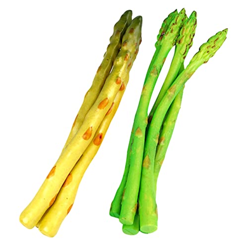 Cabilock 8pezzi Modelli Asparagi Artificiali Realistici in Pvc e Schiuma Decorazione Rustica Casa e Negozio Accessori Fotografici e Esposizione Vegetale Per Ristoranti e Eventi