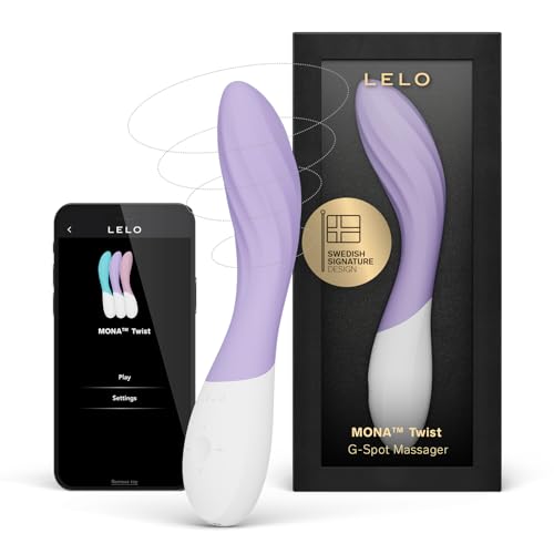 Image of LELO Mona Twist G-Spot Vibrator - App-Controlled Premium Body-Safe Silicone Massager - 8 Vibration Settings - Bluetooth - Waterproof - USB Rechargeable - Lavender