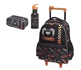 KIT ESCOLAR TIGOR T.TIGRE FAST: BOLSA CARRINHO COM ALÇA, LANCHEIRA, ESTOJO DUPLO E GARRAFA 100% ORIGINAL