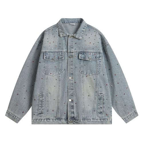 Veste en jean usée homme coupe large pour bouger librement sans sacrifier son look vintage
