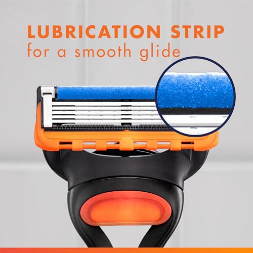 Gillette Fusion5 Men's Razor - 12 Blades, Engineered With Antifriction Blades For Up To 20 Shaves Per Blade Refill - 5
