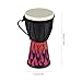 Djembe Drum, 4 Inch African Drum, Maple Wood Drum, Portable Hand Drum, Colorful Lightweight Pattern Bongo Clapping Drum for Musical Percussion (Blue Flame)