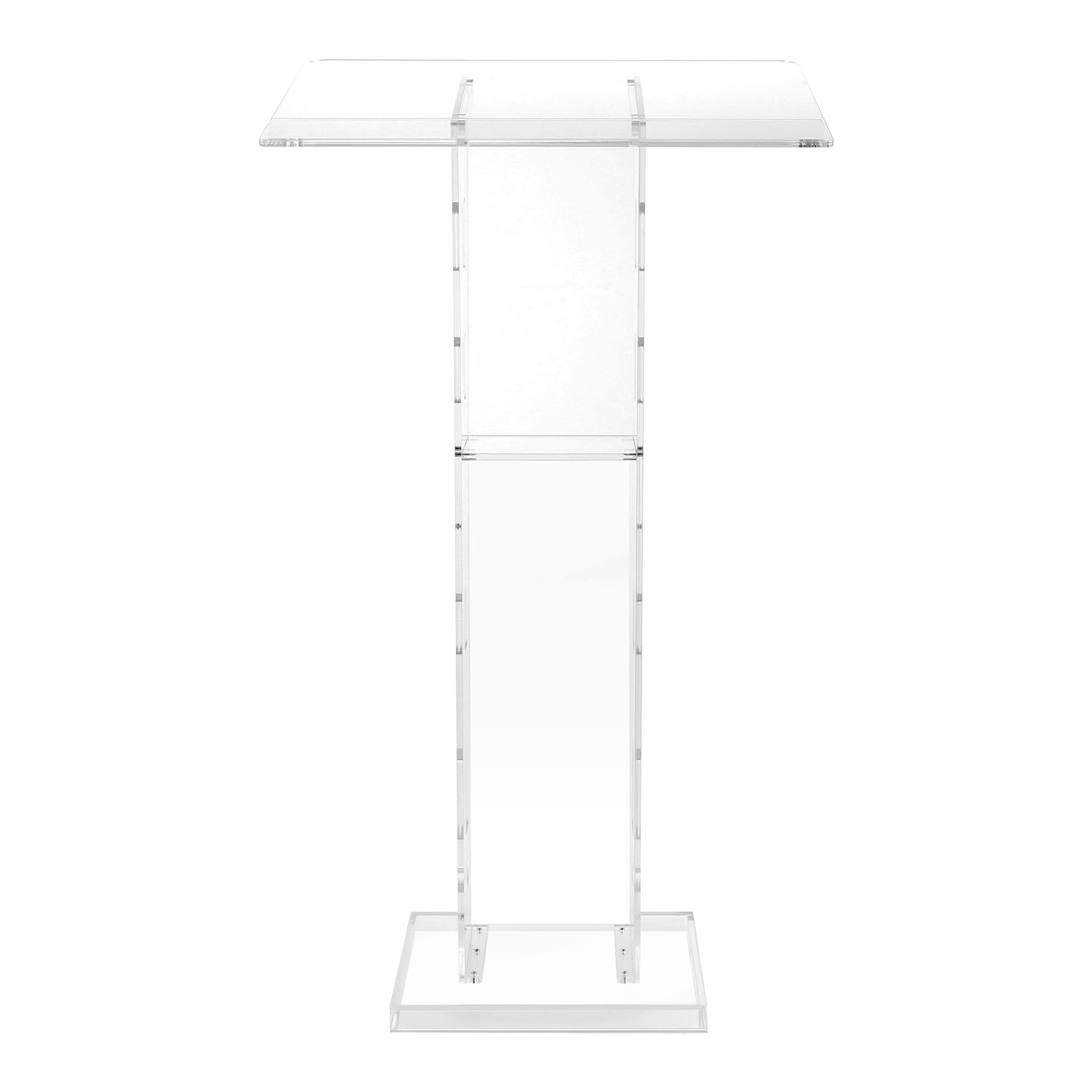 Pupitre en acrylique transparent Podium Bureau Champ d'église Pupitre transparent pour salle de classe Chaire professionnelle Table de conférence 60 x 40 x 110 cm