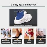 Długi uchwyt do butów dla seniorów, 30 cm długie metalowe rogi do butów dla mężczyzn kobiet dzieci