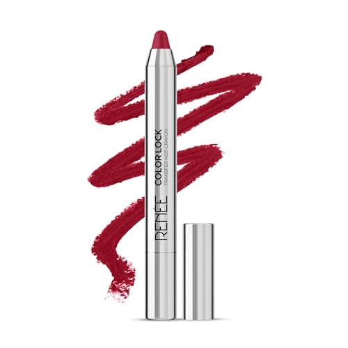 RENEE Colorlock Transfer Not Lip Crayon with Sharpener, SPF 20, Waterproof, Smudgeproof, Lightweight & Long Lasting, Intense Color Payoff with Ultra Matte Finish, Enriched with Vitamin E, Daze 3gm