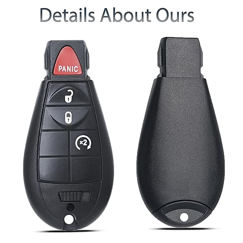 image for SUPALAND Key Fob Shell Case Replacement Fit for Dodge Ram 1500 Challen