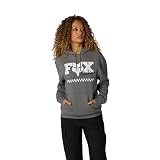 Fox Racing Women's Checker Fleece Pullover Hoodie, Heather Graphite Checker, Small