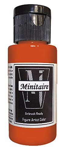 Badger Air-Brush Company D6-128-2 2-Ounce Bottle Miniature Airbrush Ready Water Based Acrylic Paint, Hazard Orange