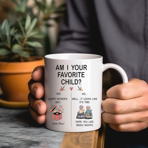 Taza de café personalizada para papá Día del Padre humor miniatura 5