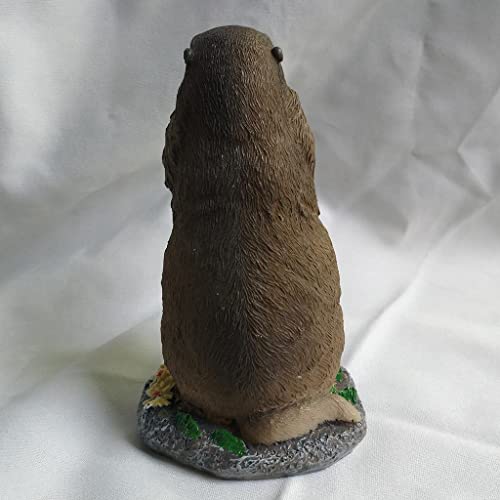 Figura decorativa estatua de resina marmota miniatura 2