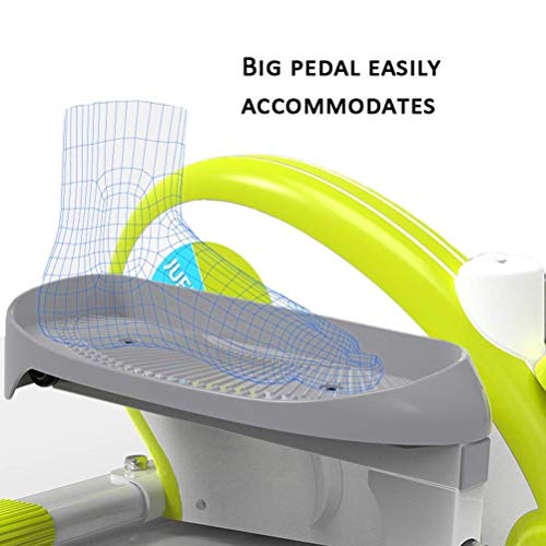 Image of Elliptical Twist Swing Stepper with Armrests with Adjustable Resistance for Cardio Workout & Strength Training with LED