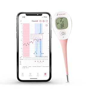 Digital Basal Body Thermometer for Ovulation,Fertility BBT Thermometer High Precision Oral Thermometer,Accurate 1/100th Degree Works with Shecare APP Basal Thermometer Basic Thermometer