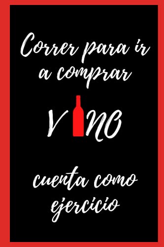 DEPORTE Y VINO: Diario con diseño divertido. Libreta, cuaderno bloc de notas con frases ingeniosas y graciosas. Regalo original para compañeros de ... navidad, reyes, día de la madre, del padre...