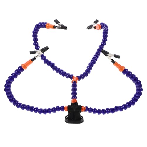 Image of WOONEKY Third Hand Soldering Station Welding Stand with Pcb Holder Multi-Function Welder Accessories for Electronic Repair and Soldering Tasks, Blue