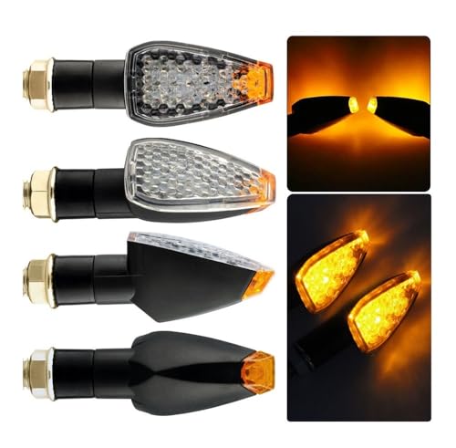 Clignotants de moto à LED pliables momt universels avec feux de jour design écailles poisson - 2