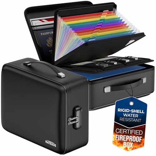 NatExos Fireproof Document Box - UL94 VTM-0 Certified, 5200℉ Impo...