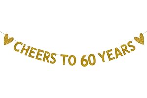 CHEERS TO 60 YEARS Banner — Celebrate Milestone Moments with Enchanting Décor