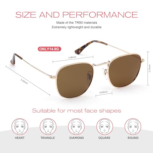 Image of Men's Polarized Sunglasses, Square Rubber Frame Carbon Fiber Temple Fishing Driving Sun Glasses UV Protection RFS8205