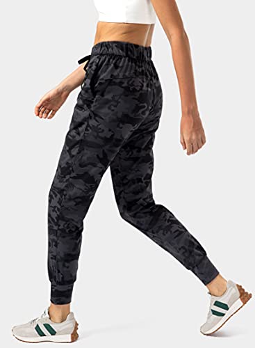 Santiny Women's Joggers Pants Pockets Drawstring Running Sweatpants For Women Lounge Workout Jogging(Camo Deep Coal Multi_L) #TOP1