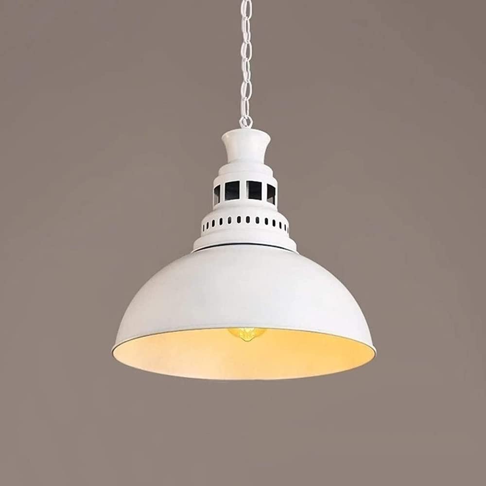 HXYSXHJUO Retro Pendant Light Hollow Top Hanging Lamp Industrial Kitchen Island E26/E27 Metal Lampshade Chandeliers Ceiling With Adjustable Chain