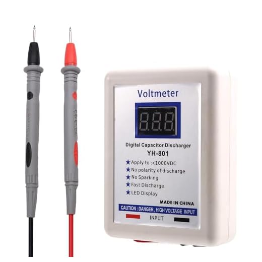 Huudngeje Condensador Digital de 1000 V, Voltímetro Digital, Descargador Rápido, Herramienta de Descarga, Pantalla de Reparación Electrónica, Bolígrafo de Prueba de Voltaje