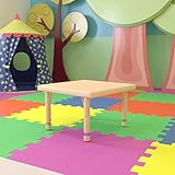 Flash Furniture 24' Square Natural Plastic Height Adjustable Activity Table