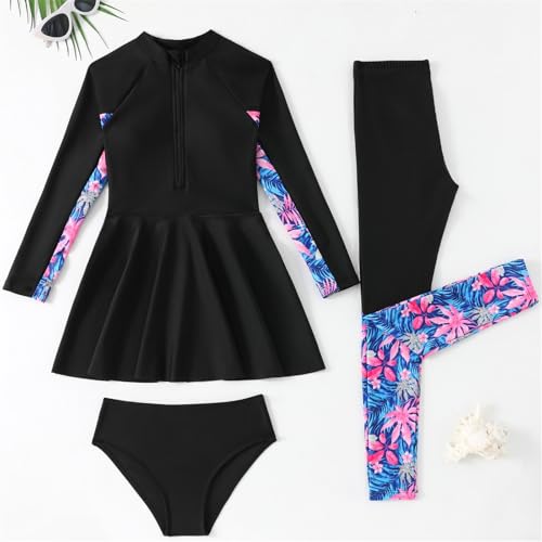Tankini niñas abdominal tapado para evitar quemaduras y roces 2