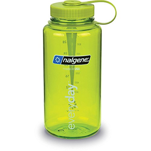 Nalgene Tritan Wide Mouth BPA-Free Water Bottle, 32 Oz, Spring Green