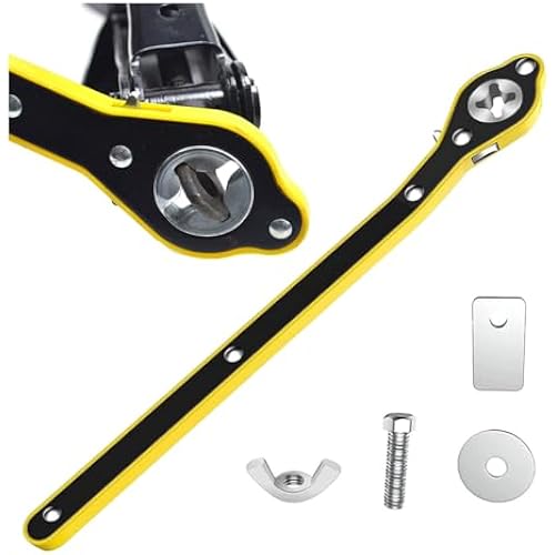 GLSOWEE Car Jack Ratchet Wrench, Universal 360 Swivel Lug Jack with Long Handle, Auto Labor-Saving Scissor Wrench for Small Car SUV
