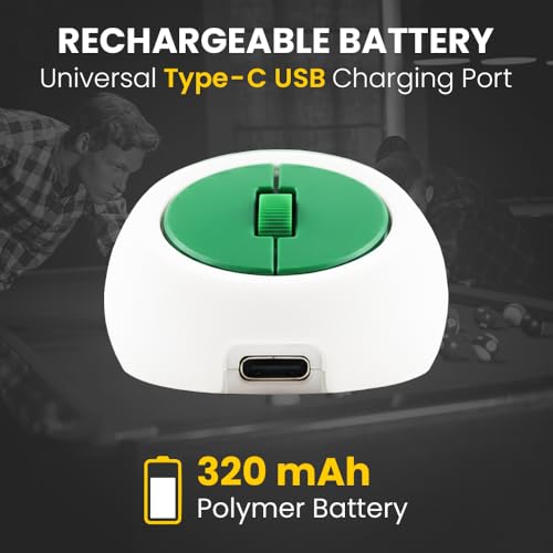 Image of Sports 123 Addition Bluetooth Mouse with 2.4 GHz & BT 5.3 Dual Wireless, 6 Buttons, C-Type Charging, RGB Lights, Connect 3 Devices, Ergonomic Design for Laptop, Smartphone, Tablet (Pool)