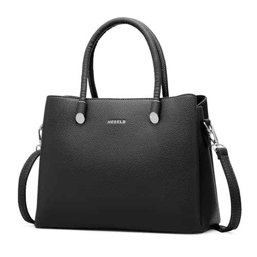 Image of Women's Top-Handle Handbags PU Leather Satchel Handbag with Detachable Shoulder Strap for Casual, Work, Traveling