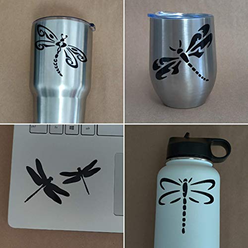 Image of Dragonfly Decals 4 Pack (Black, Small ~3.5 inch)