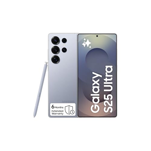 Samsung Galaxy S25 Ultra AI Phone, 256GB Storage, 10 Months x 0% interest Buy Now Pay Later, 6 Month Extended Manufacturer Warranty, Titanium Silverblue, 200MP Camera (KSA Version) [Amazon Exclusive]