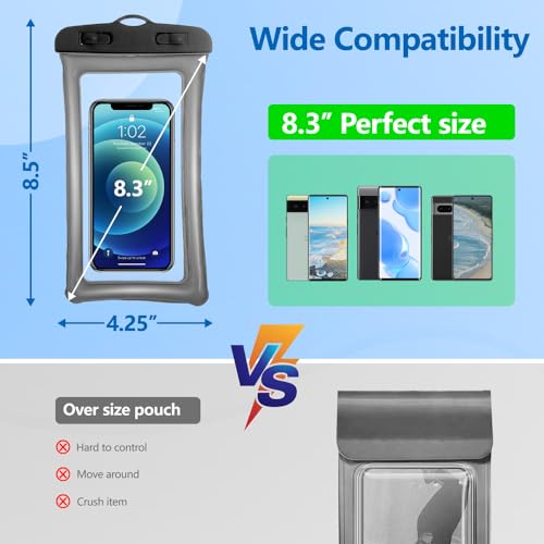 PADENSPTSO Bolsa de telefone impermeável IPX8 universal à prova d'água bolsa seca protetor de telef