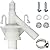Upgrade RV Water Valve Repair Kit for Pedal Flush Toilets, Compatible with Sealand Dometic 300, 301, 310, 311, 320, 321, Freeze-Resistant Materials, Replacement Number 385311641
