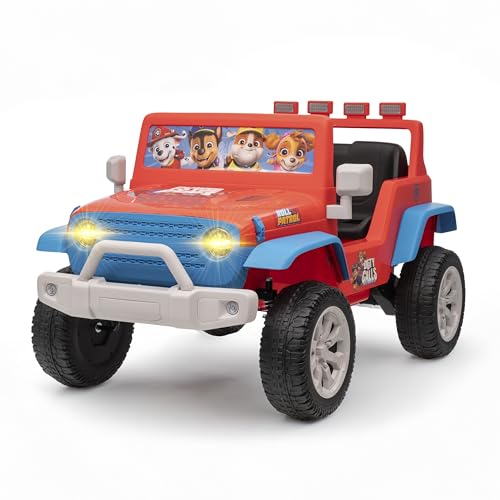 Image of Paw Patrol - 12V Kids Ride-On Jeep with Rechargeable Battery and LED Lights