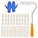 Produktbild 25 Stück Farbwalzen Set Mini Farbroller Pinsel 20 Kleine Farbroller mit 1Farbroller Griff und 4 Handschuhe Malerrolle für Wand, Bau, Möbel