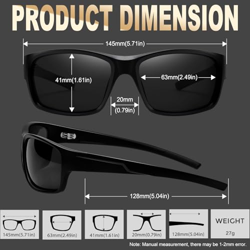 KANASTAL Sunglasses for Men Polarized Sunglasses UV400 Square Fashion Matte Frame Sun Glasses4
