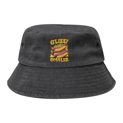Qauirfe Funny Glizzy Gobbler Fashion Cowboy Denim Fisherman Hat Outdoor Fishing Cap Sun