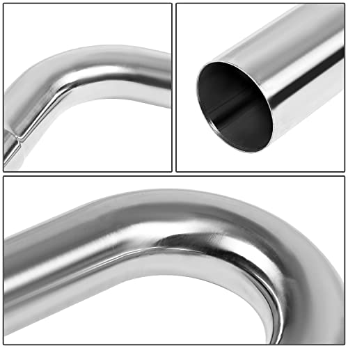 Image of DNA MOTORING ZTL-225SS 16 Pcs 2.25 Inches Stainless Steel DIY Custom Exhaust Tubing Mandrel Bend Pipe Straight & U-Bend Kit, Universal Fit