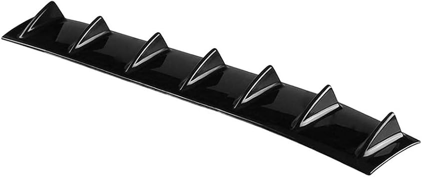 33.5 inch Universal Car Rear Bumper Lip Diffuser Shark Fin Style Bumper Spoiler,Glossy Black